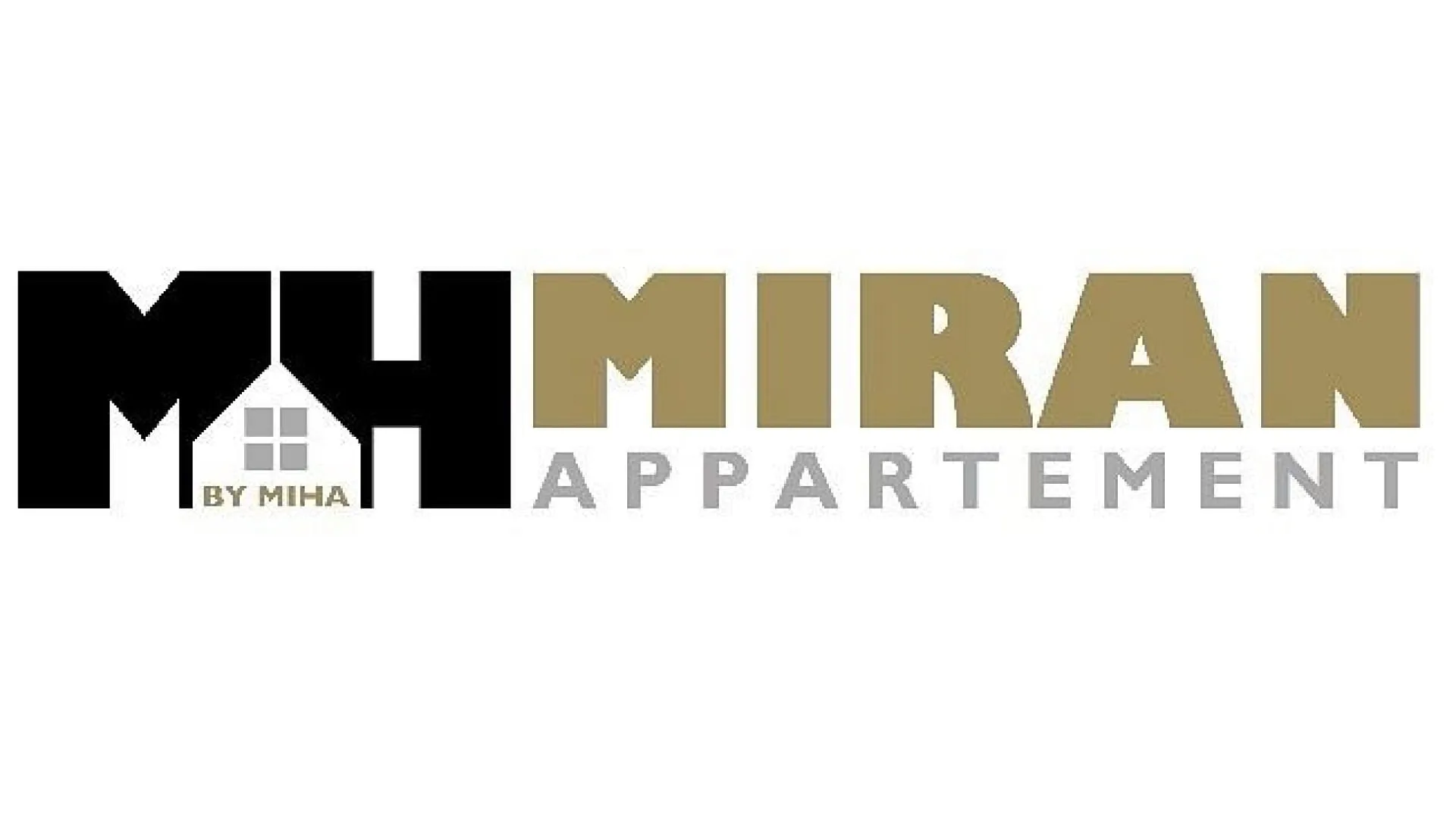 Logo von MH Miran Appartement in Gold und Schwarz