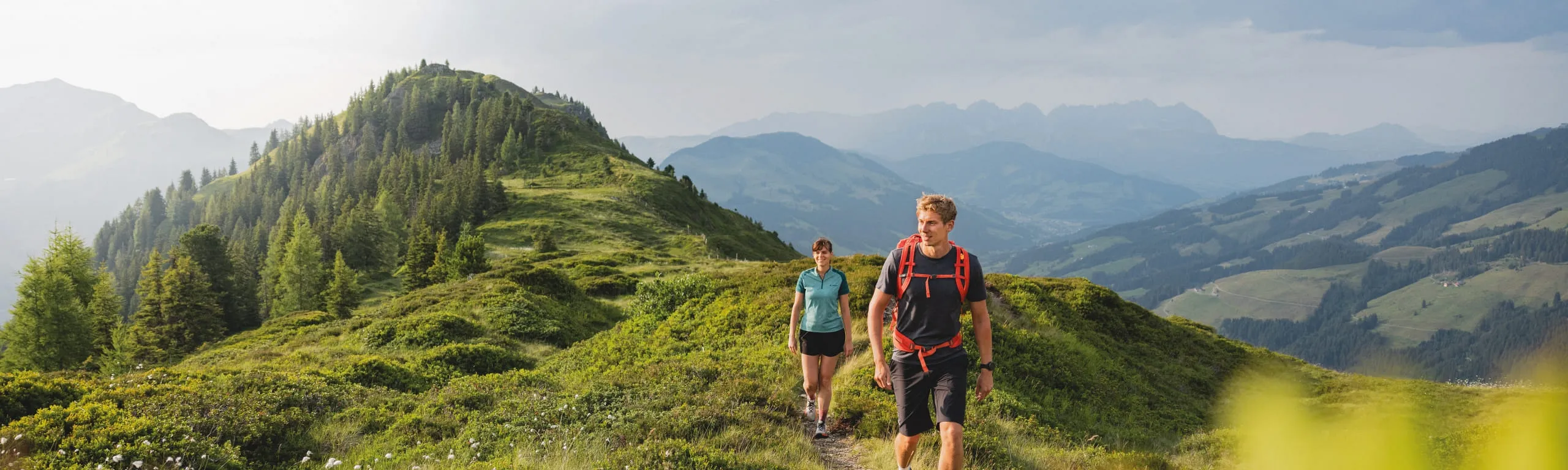Wanderer in der Brixentaler Sommerlandschaft
